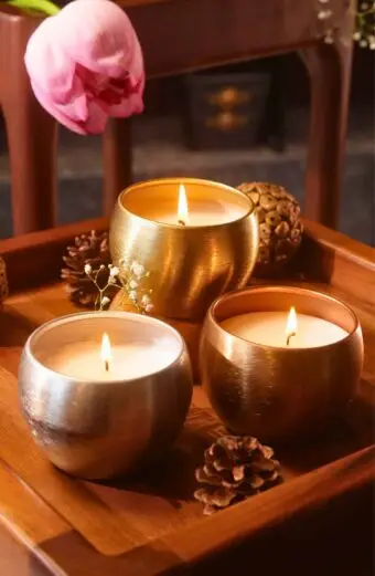 Treasure Lights – Set of 3 Metallic Candles