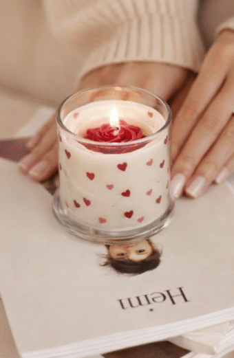 Rose Spiral Light Candle