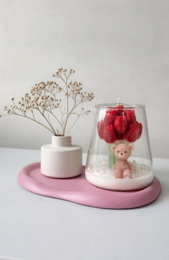 Tulip Bouquet Candle in a Jar