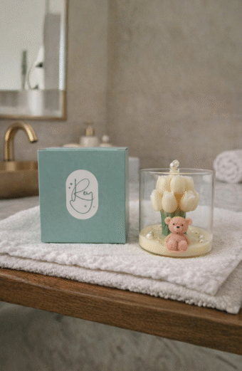 Tulip Bouquet Candle in a Jar