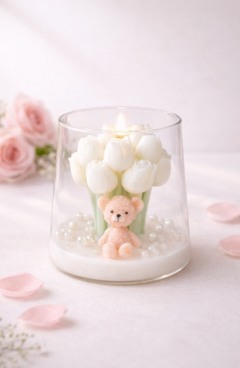 Tulip Bouquet Candle in a Jar